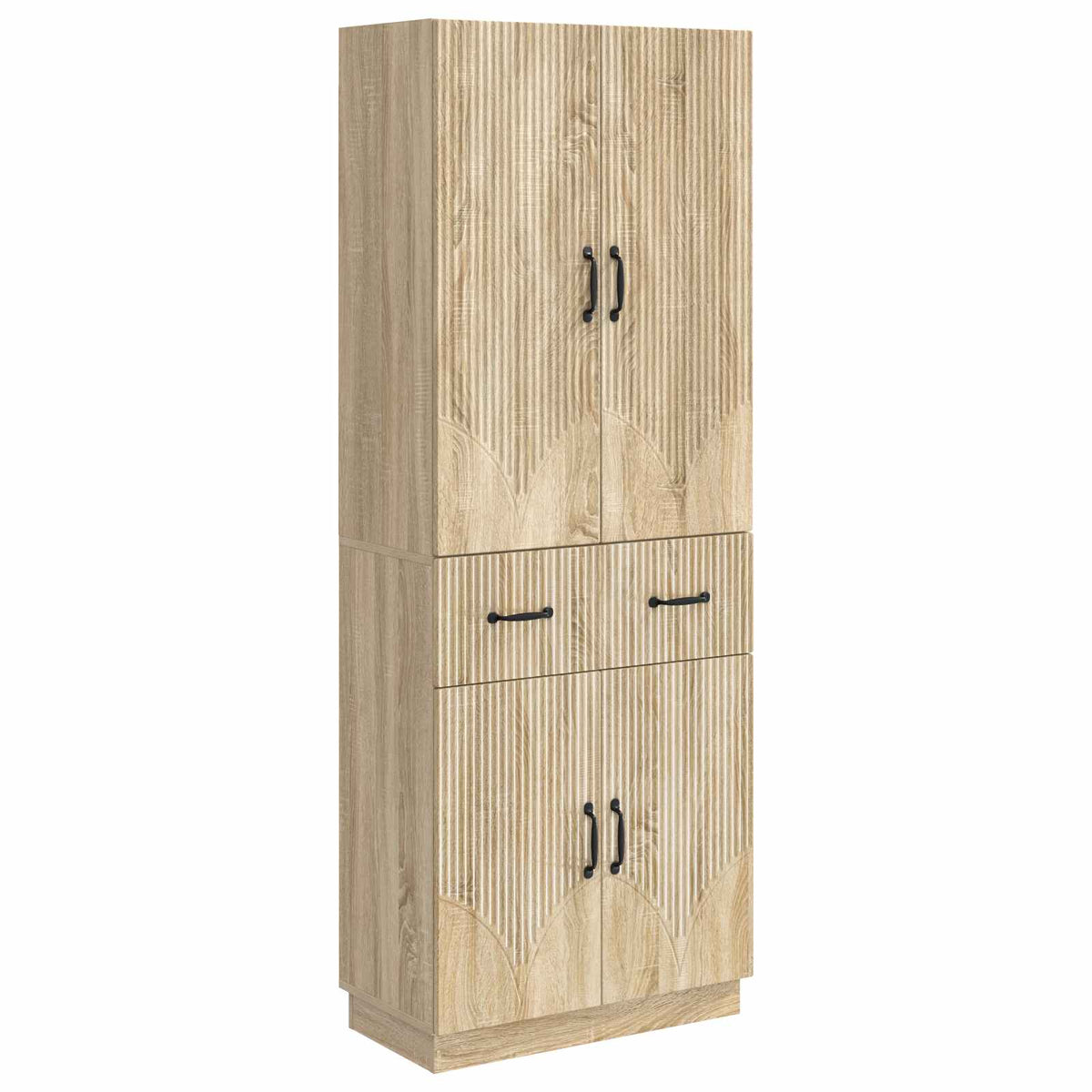 vidaXL Kastenset 2 pcs Zwart Bewerkt hout