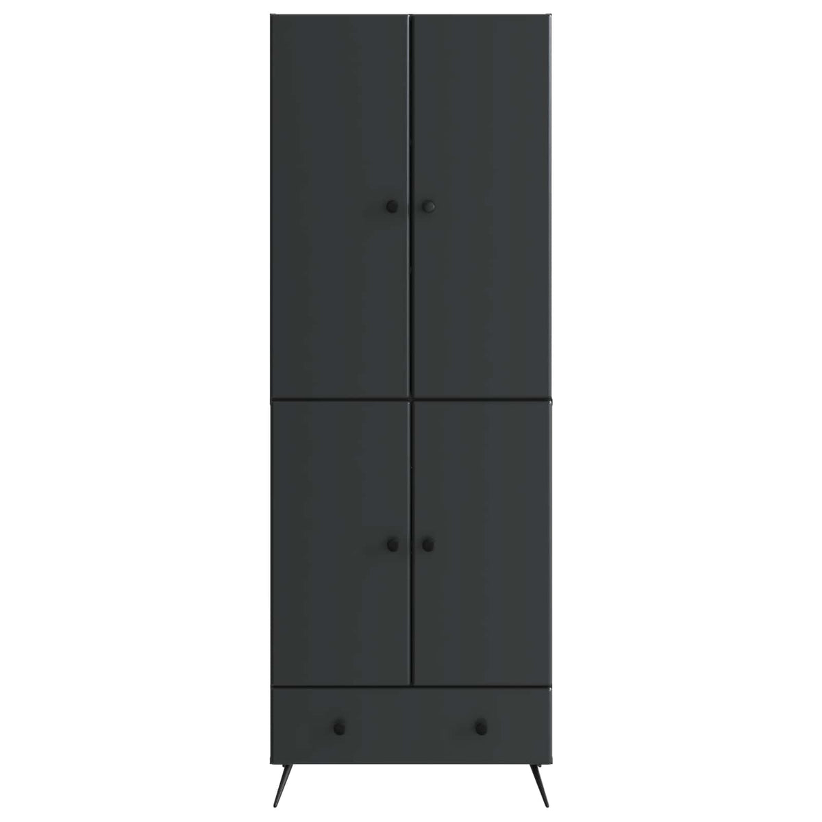vidaXL Kastenset 2 pcs Zwart Bewerkt hout