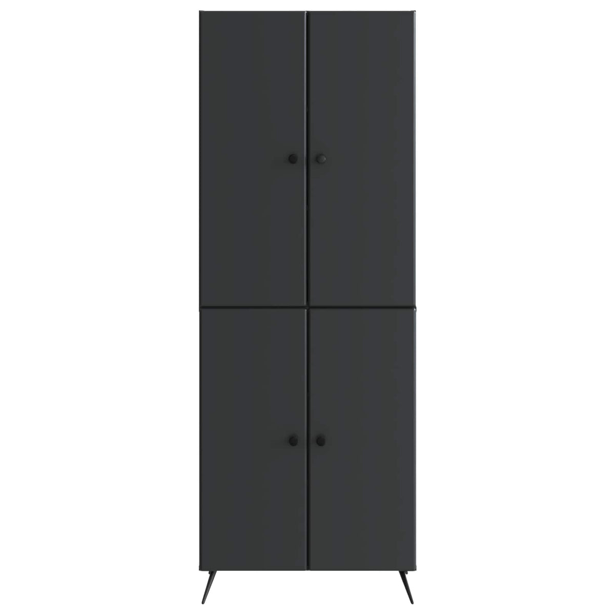 vidaXL Kastenset 2 pcs Zwart Bewerkt hout