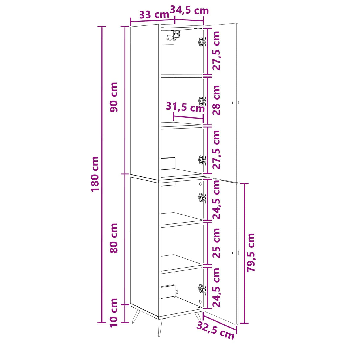 vidaXL Kastenset 2 pcs Bewerkt hout