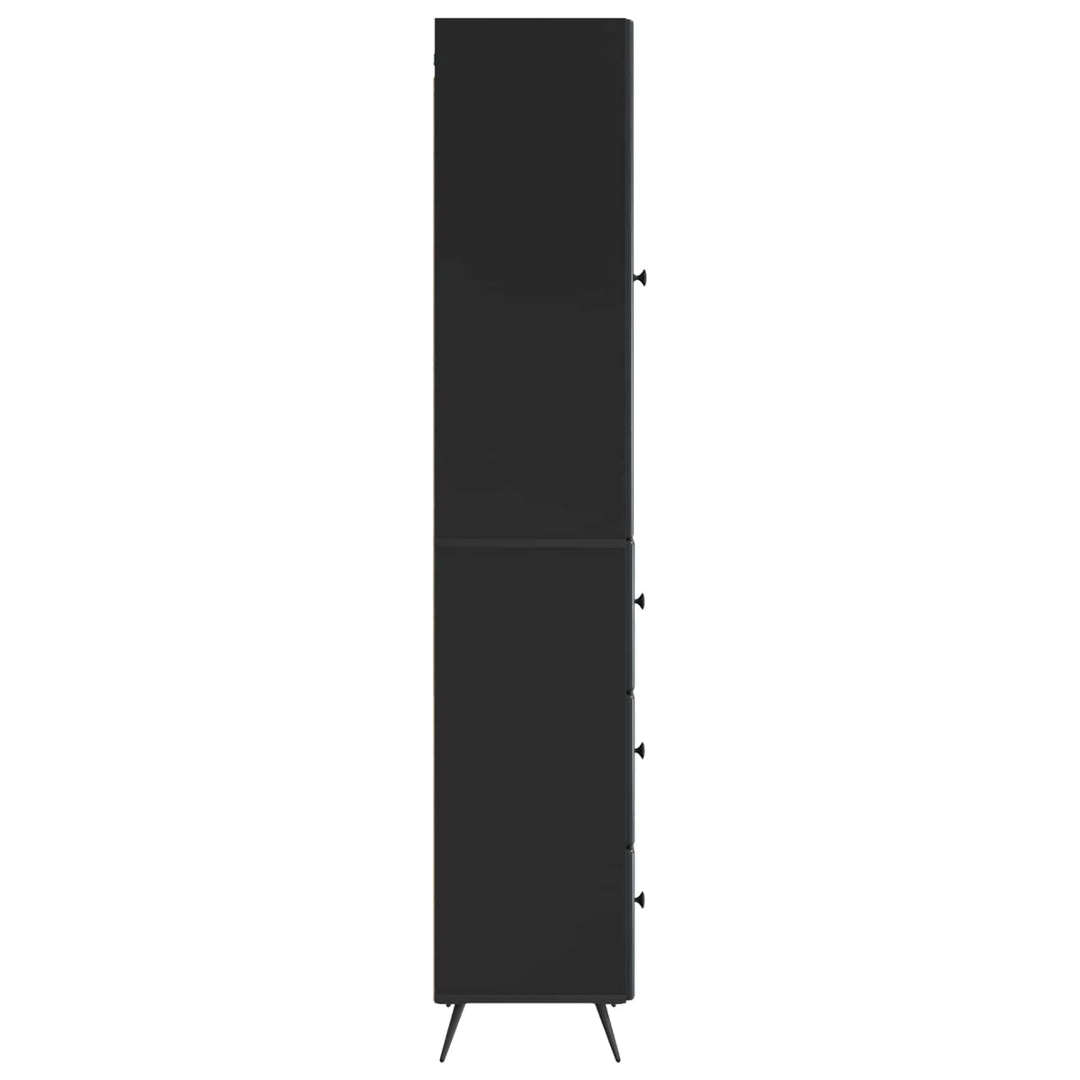 vidaXL Kastenset 2 pcs Zwart 34,5 x 34,5 x 90 cm Bewerkt hout