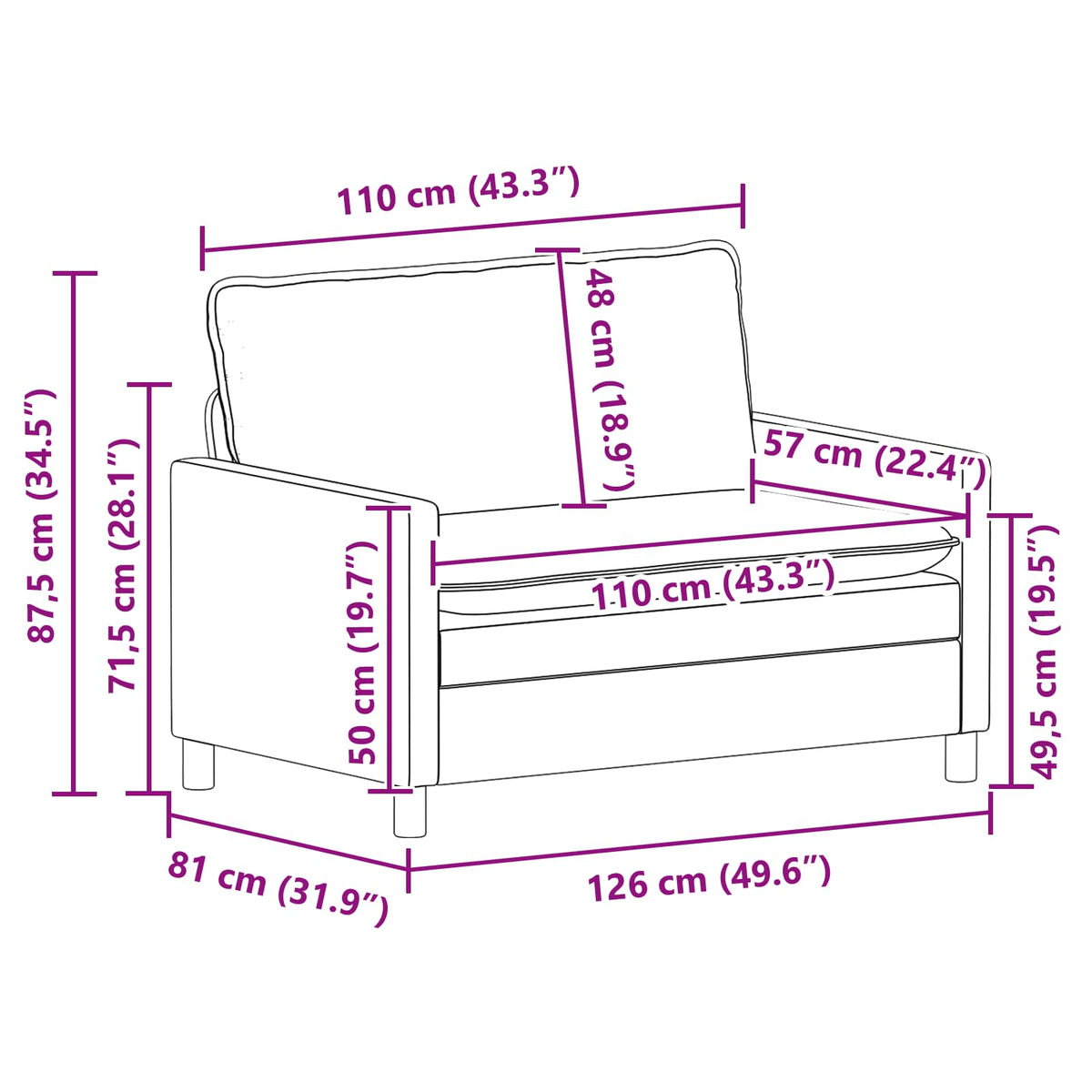 vidaXL Bankstel 2 pcs Lichtgrijs Fluweel