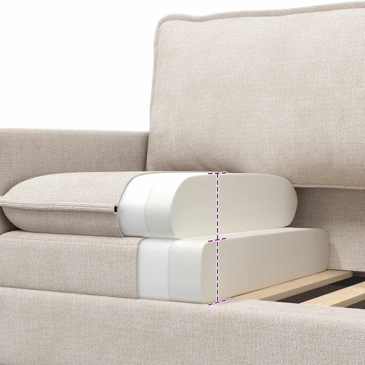 vidaXL Bankstel 2 pcs Crèmekleurig Polyester