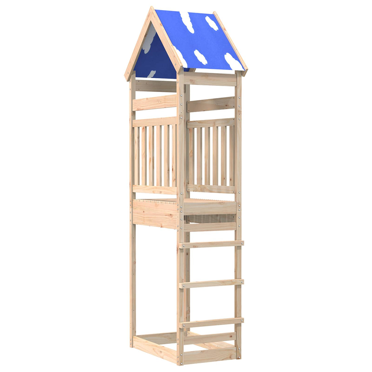 vidaXL Speeltoren Bruin 52,5 x 85 x 265 cm Massief grenenhout