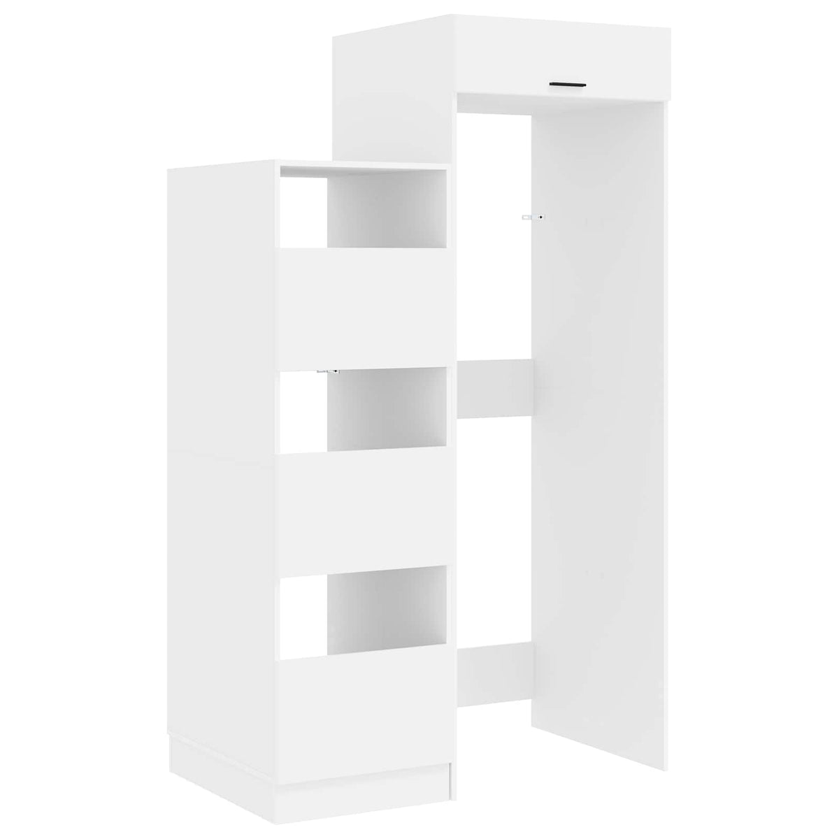 vidaXL Waskast Set met opslag met de deur 2 pcs Wit Bewerkt hout