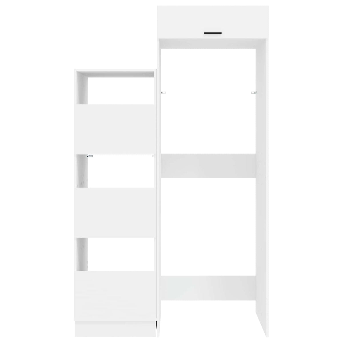 vidaXL Waskast Set met opslag met de deur 2 pcs Wit Bewerkt hout