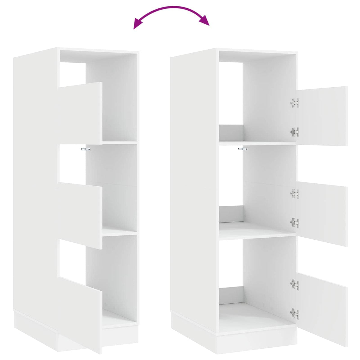 vidaXL Waskast Set met opslag met de deur 2 pcs Wit Bewerkt hout