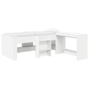 vidaXL Hoge Bed Frame met Bureau voor Kinderen Wit 98.5 x 200 cm