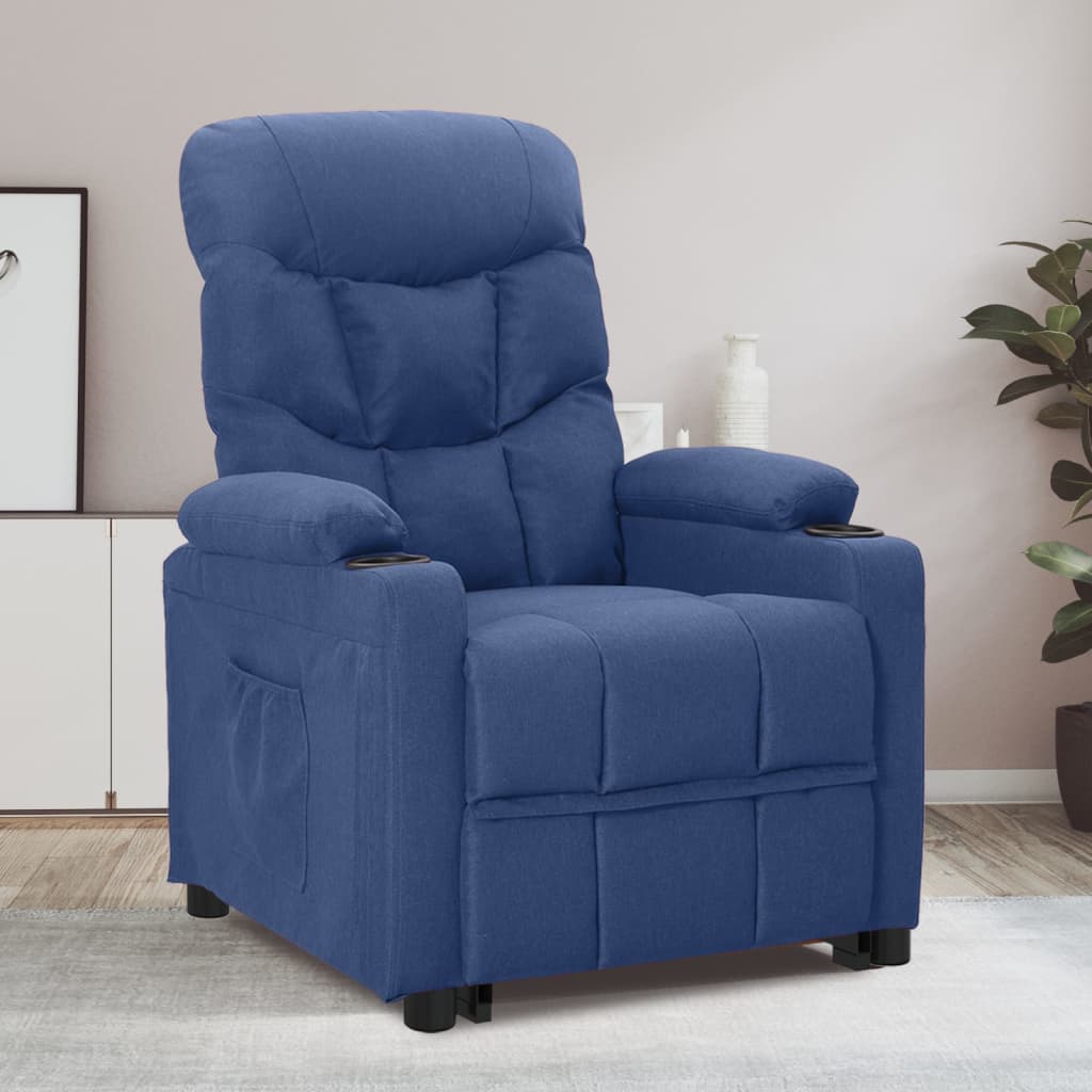 vidaXL Fauteuil verstelbaar stof zwart - Aashly