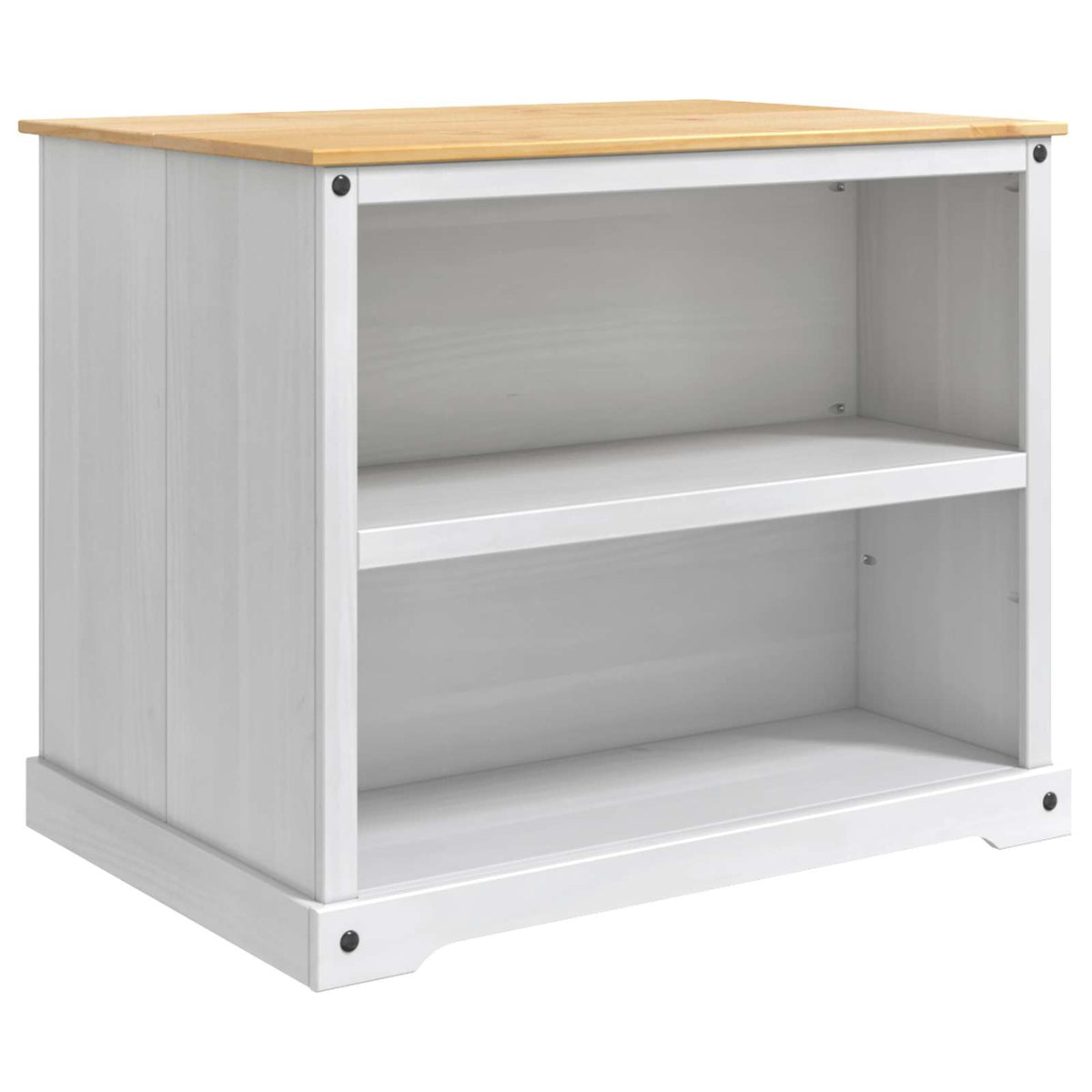 vidaXL Keuken Trolley met plank 2 pcs Honing Wax 112 x 77 x 91,5 cm