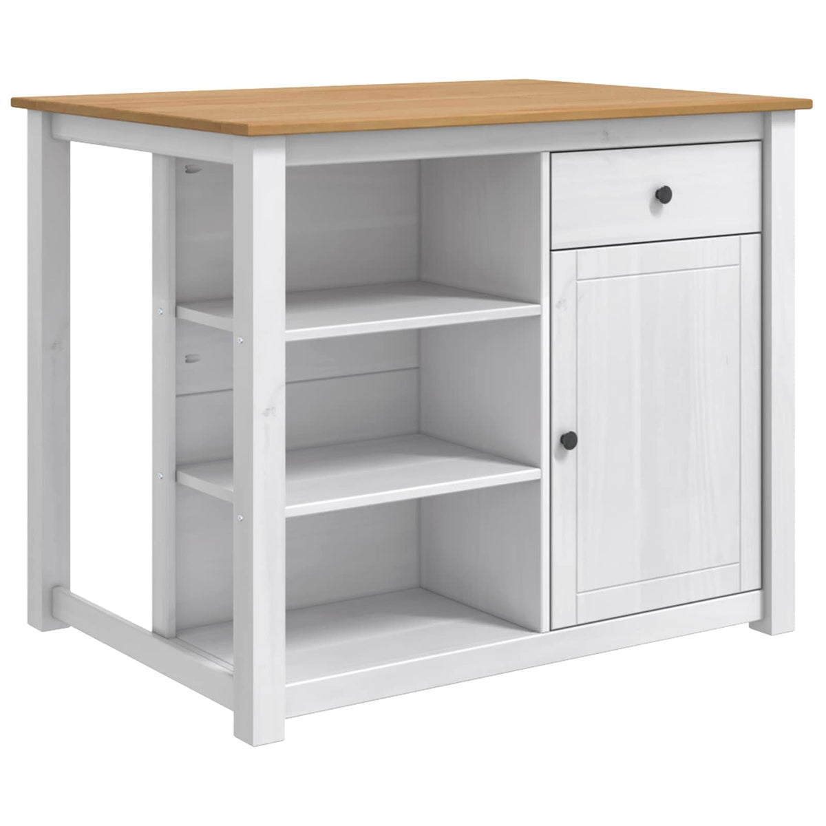 vidaXL Keuken Trolley PANAMA 2 pcs Honing Wax 112 x 77 x 90 cm