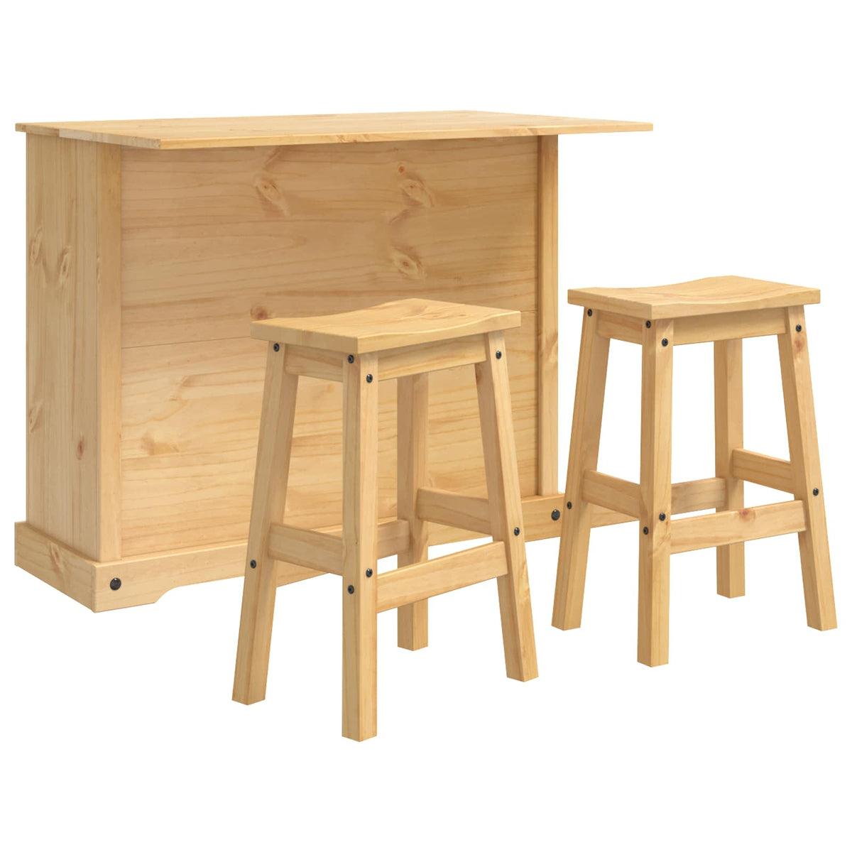vidaXL Keuken Eiland Set met lade 3 pcs Honing Wax Massief dennenhout