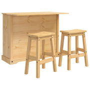 vidaXL Keuken Eiland Set met lade 3 pcs Honing Wax Massief dennenhout