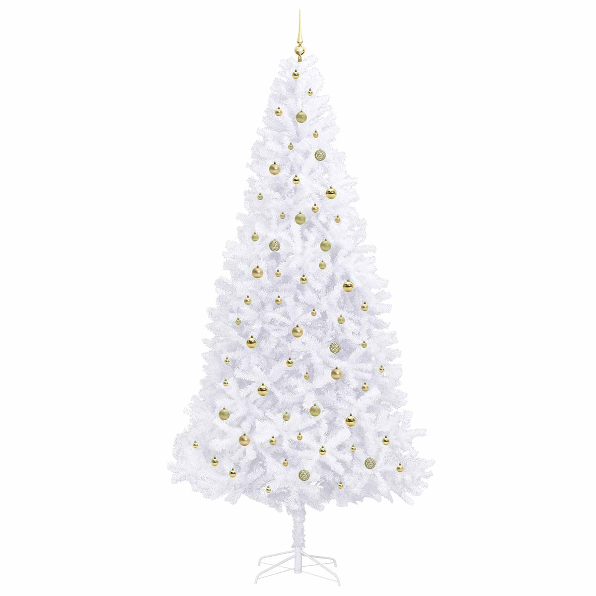 vidaXL Kunstkerstboom met 300 LED Wit 300 cm PVC en staal
