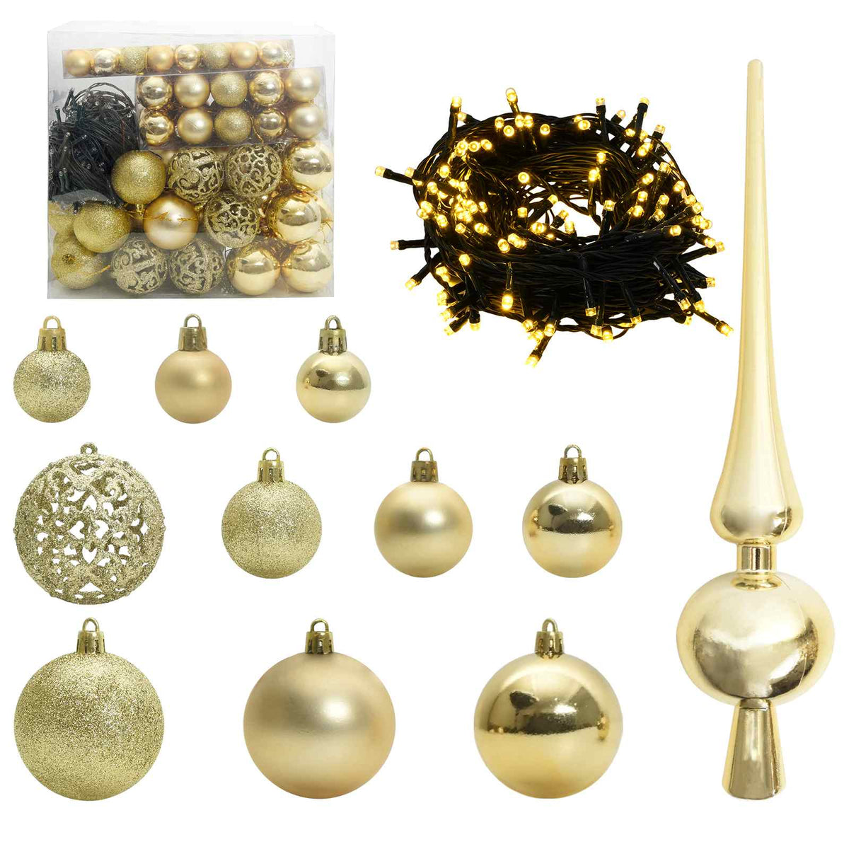 vidaXL Kunstkerstboom met 300 LED Wit 300 cm PVC en staal