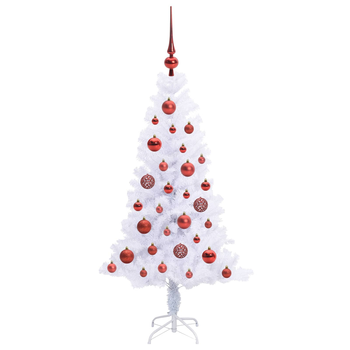 vidaXL Kunstkerstboom met 150 LED Wit 120 cm PVC en Staal