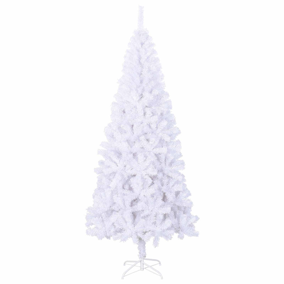 vidaXL Kunstkerstboom met 300 LED Wit 180 cm PVC en staal