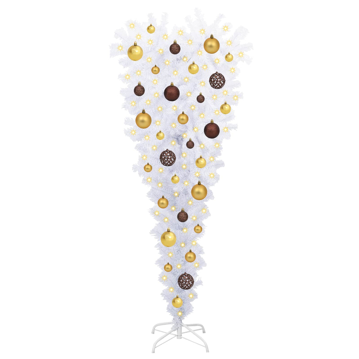 vidaXL Kunstkerstboom met 150 LED Wit 120 cm PVC en Staal
