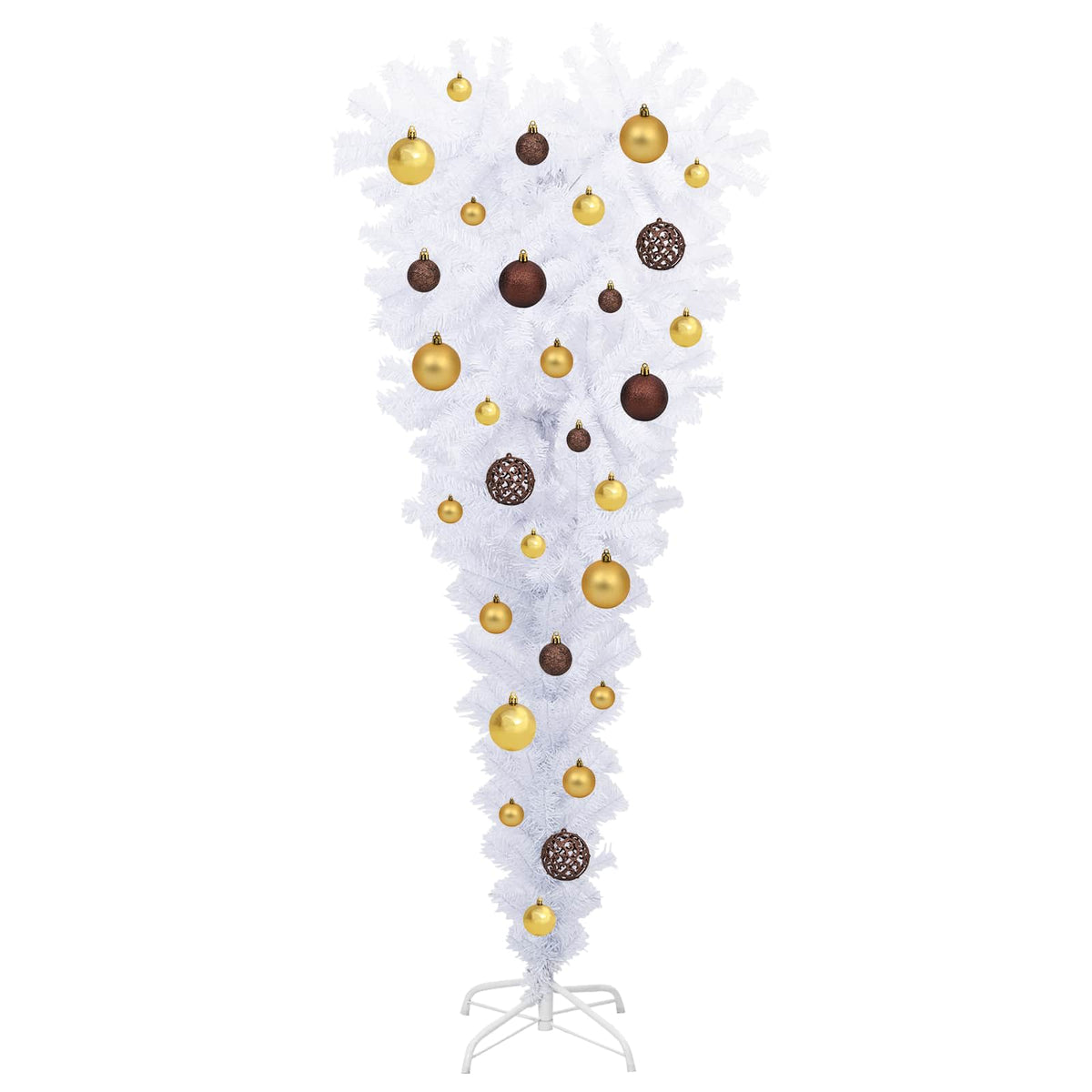 vidaXL Kunstkerstboom met 150 LED Wit 120 cm PVC en Staal