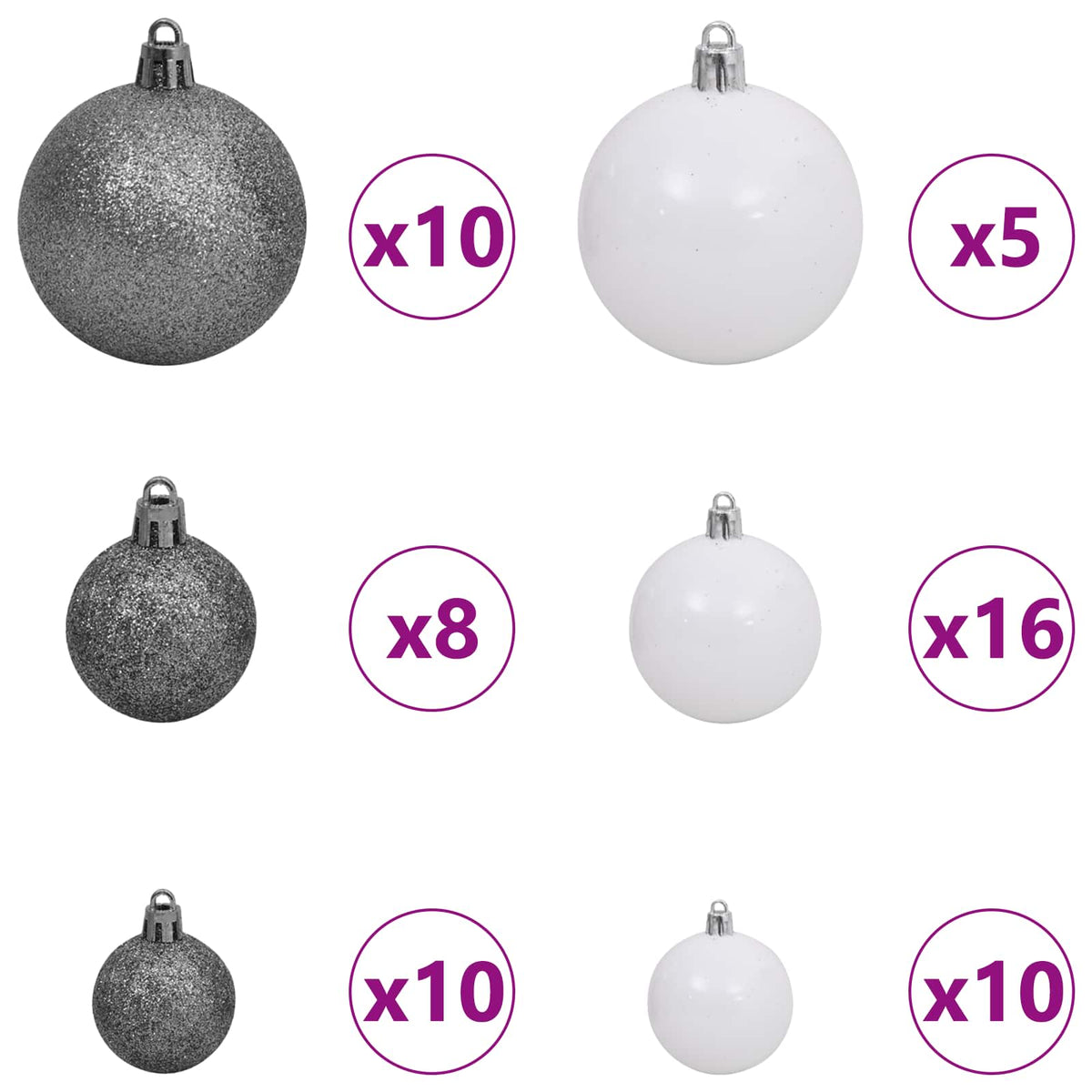 vidaXL Kunstkerstboom met 300 LED Wit 180 cm PVC en Staal