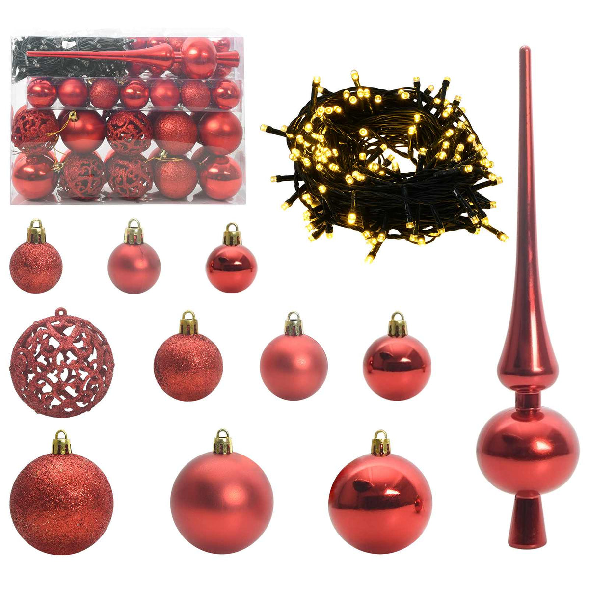 vidaXL Kunstkerstboom met 150 LED Wit 120 cm PVC en staal