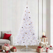 vidaXL Kunstkerstboom met 300 LED Wit 240 cm PVC en staal