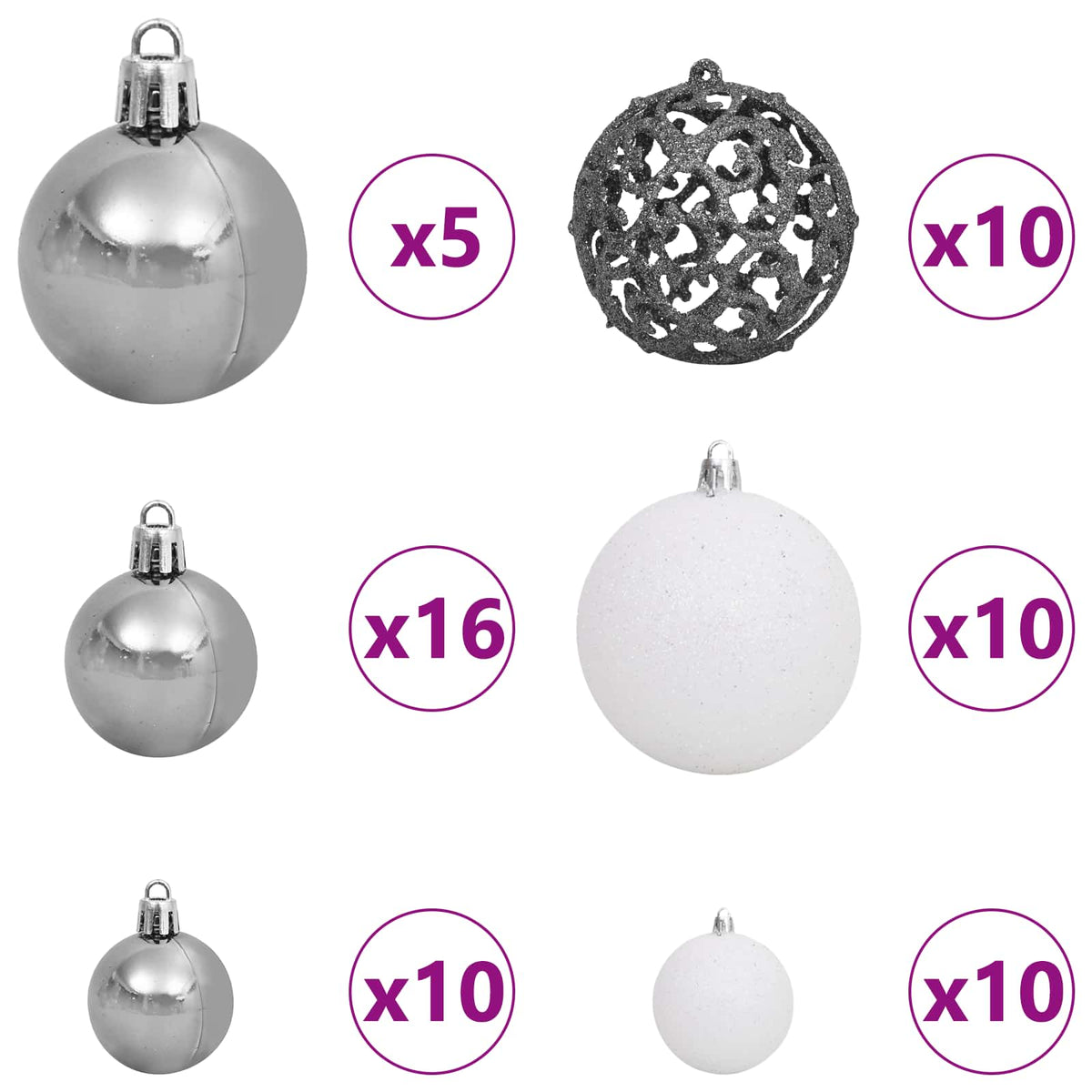 vidaXL Kunstkerstboom met 300 LED Wit 240 cm PVC en staal