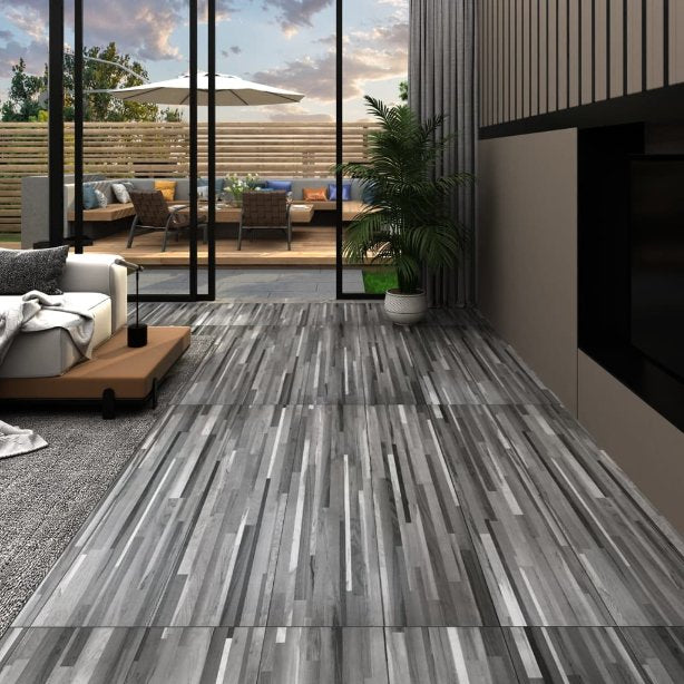 vidaXL Self-adhesive Floor Planks 5.02 m² 2 mm PVC Black and White