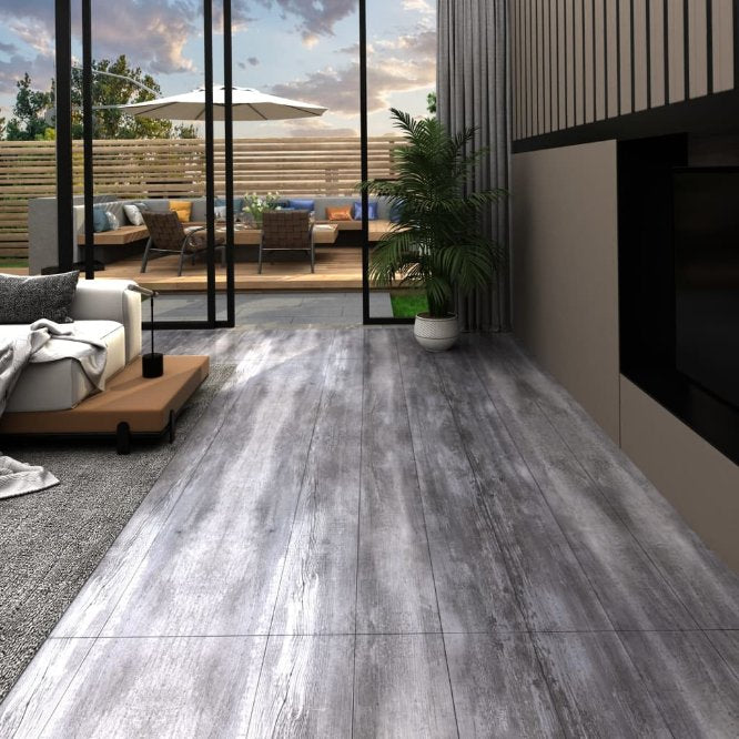 vidaXL Self-adhesive Floor Planks 5.02 m² 2 mm PVC Black and White