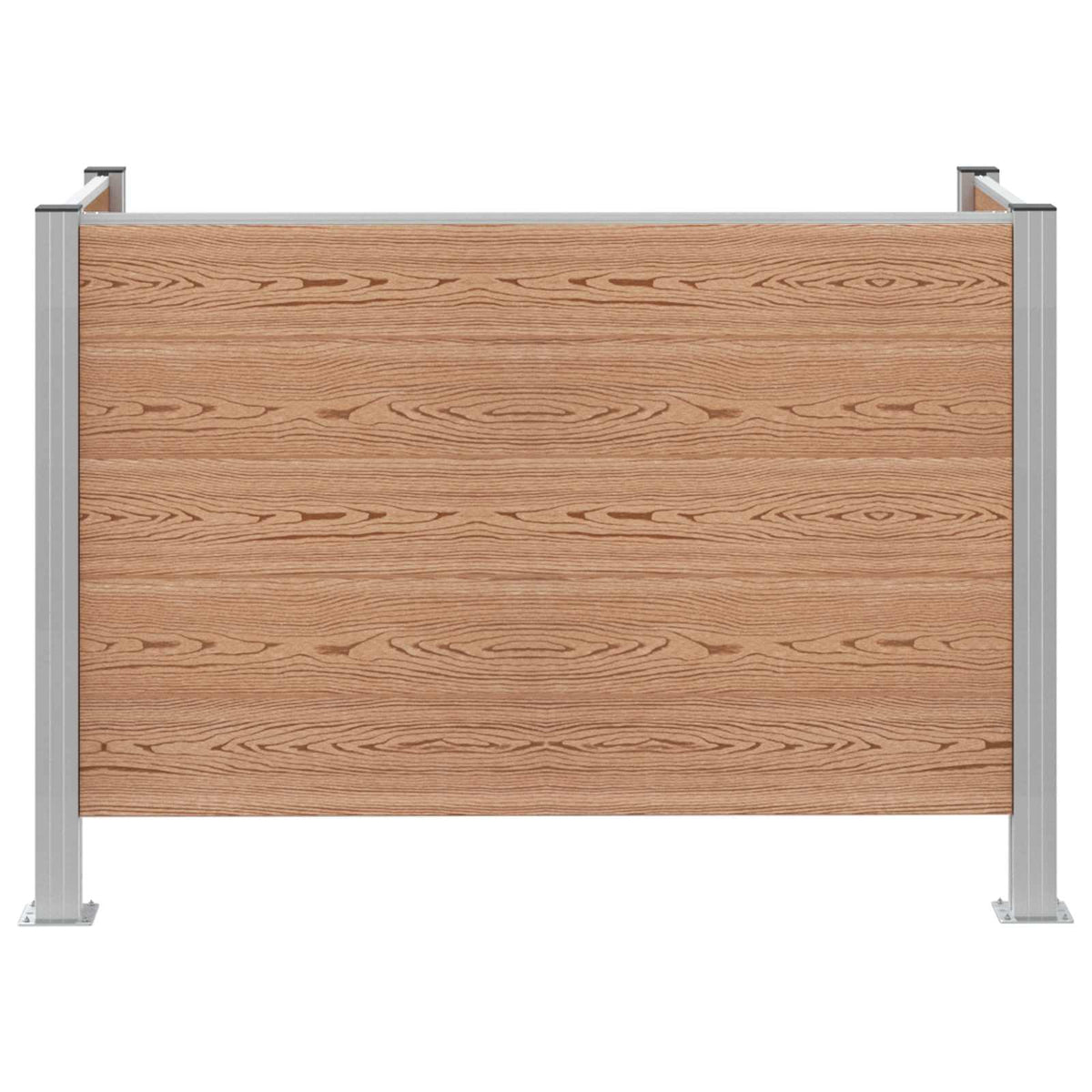 vidaXL Afvalbak Schutting Bruin 161 x 85 x 115 cm Aluminium en WPC
