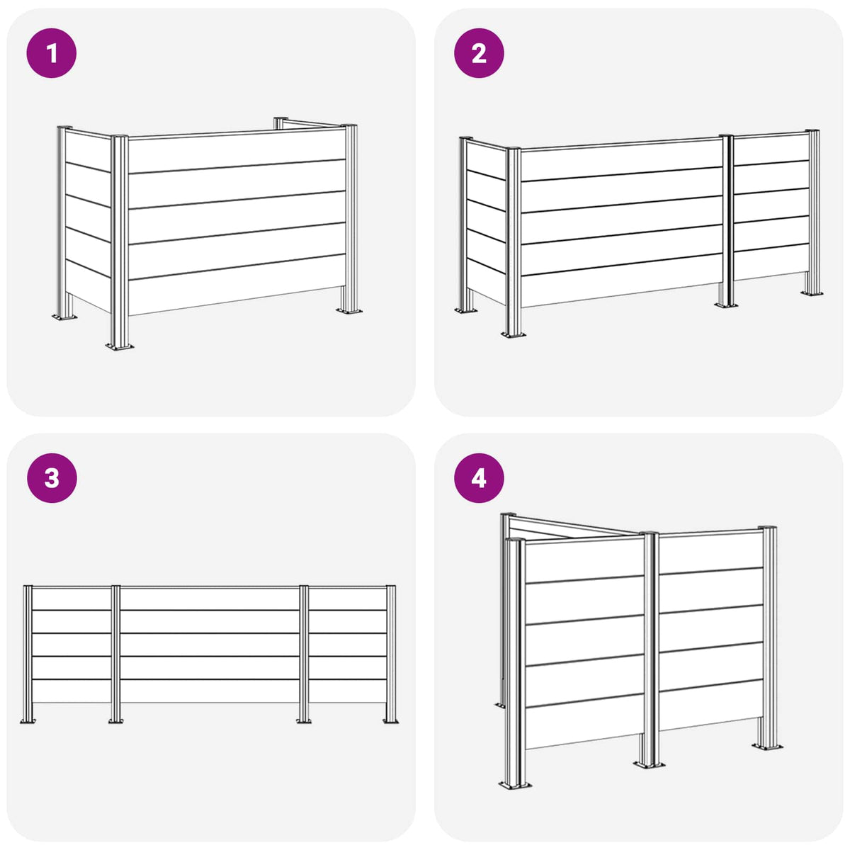 vidaXL Afvalbak Schutting Bruin 161 x 85 x 115 cm Aluminium en WPC