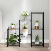 vidaXL Flower Stand with Wheels 83x25x83.5 cm Iron Black