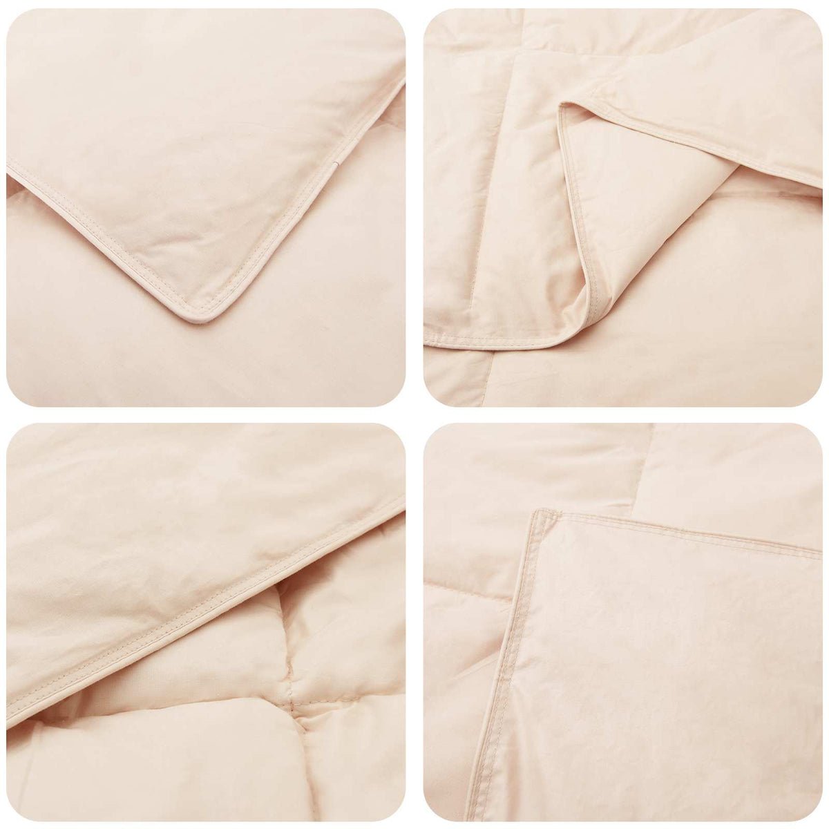 vidaXL Dekbedset 2 st 200 x 200 cm Alle seizoenen Kapokvezel Beige