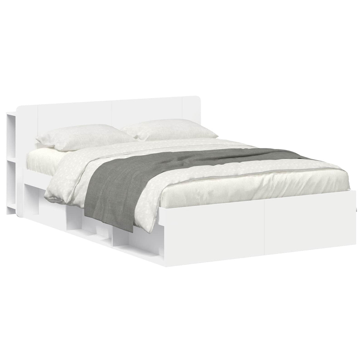 vidaXL Bedframe met opslag Artisanaal eiken 75 x 190 cm Bewerkt hout