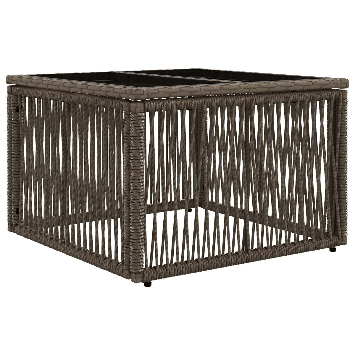 vidaXL Tuinbankenset 7 st Zwart poly rattan