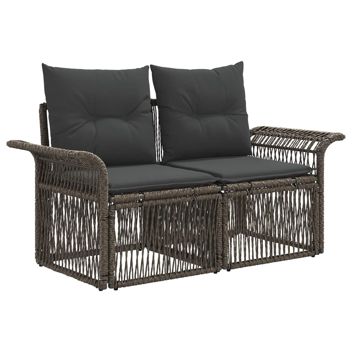 vidaXL Tuinbankenset 6 st Zwart poly rattan
