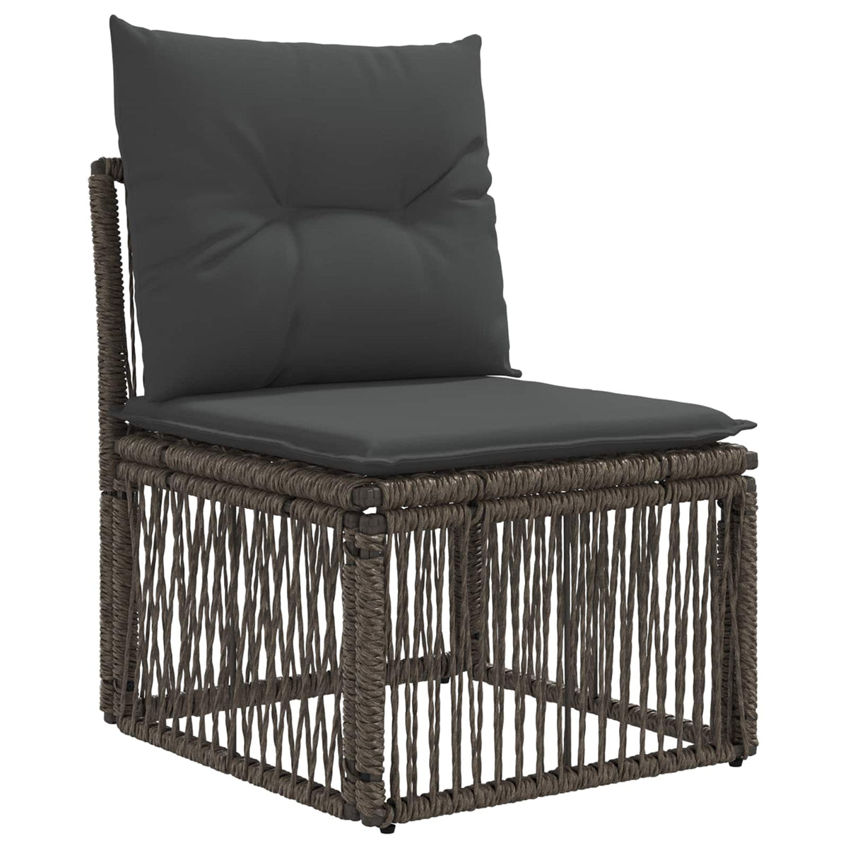 vidaXL Tuinbankenset 6 st Zwart poly rattan
