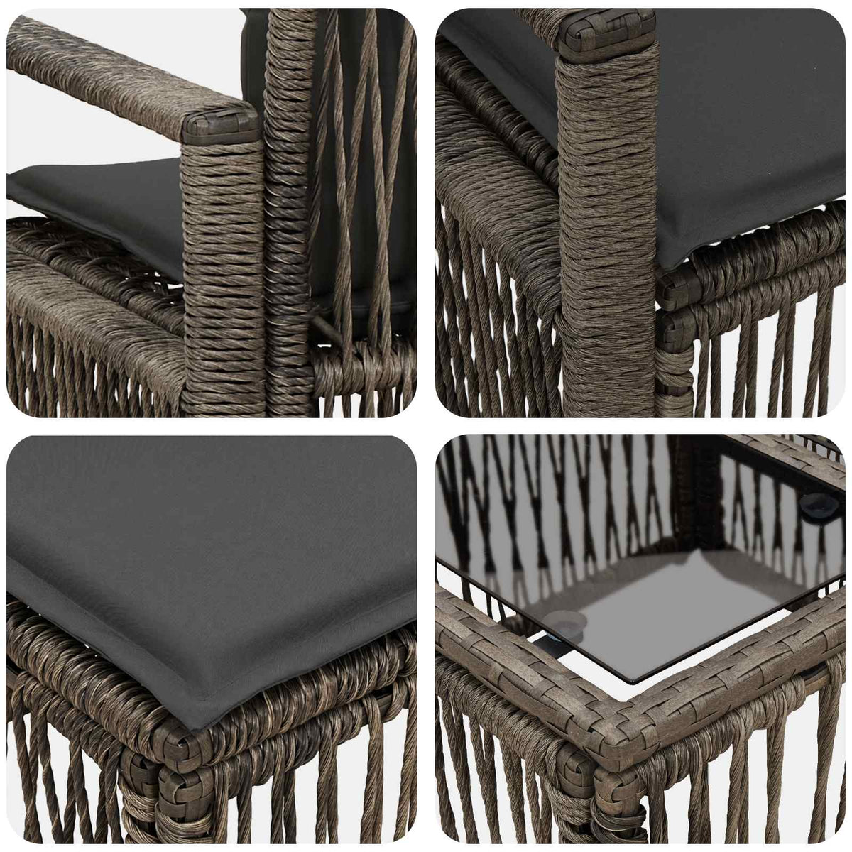 vidaXL Tuinbankenset 9 st Zwart poly rattan