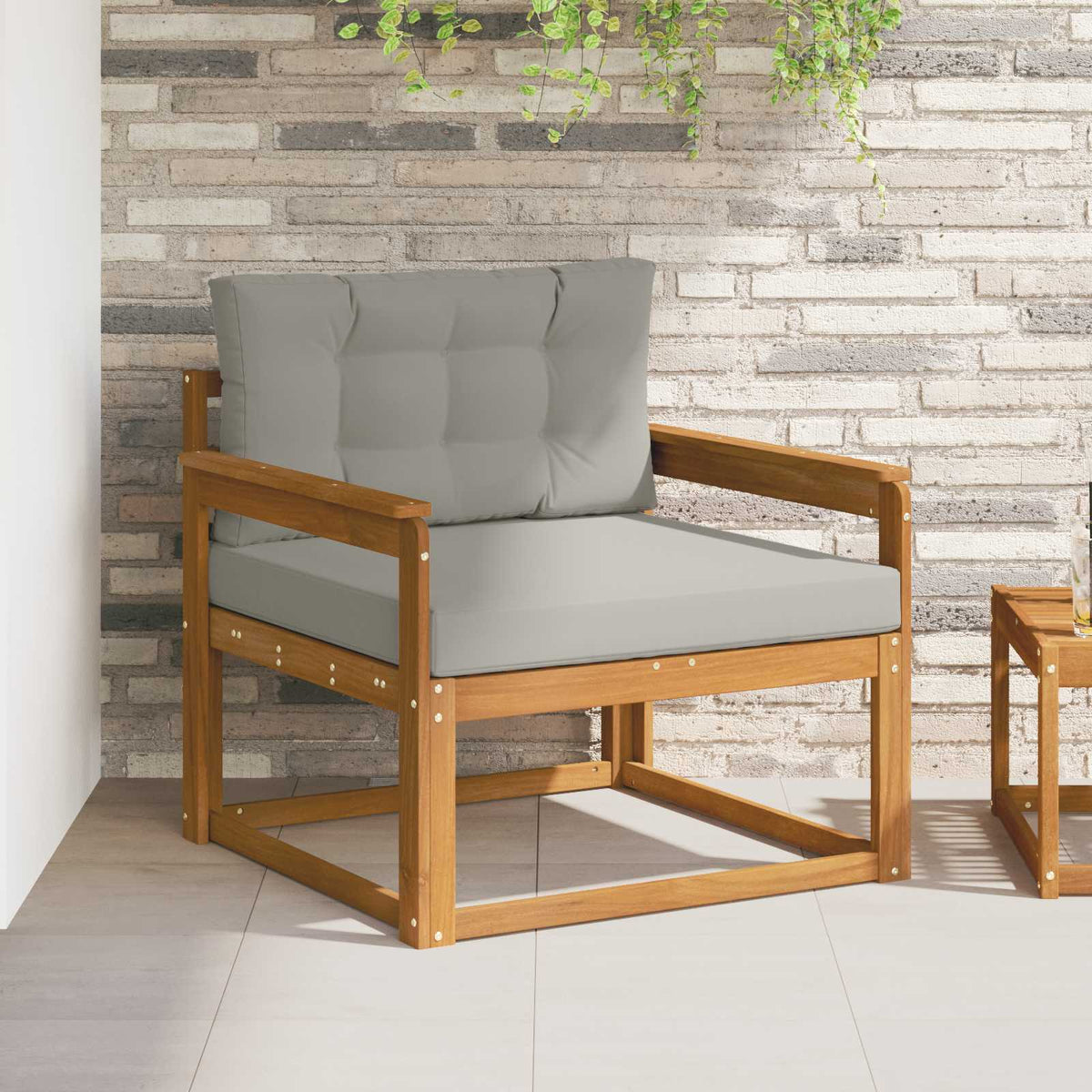 vidaXL Buiten Midden Sofa Massief Acaciahout Naturel