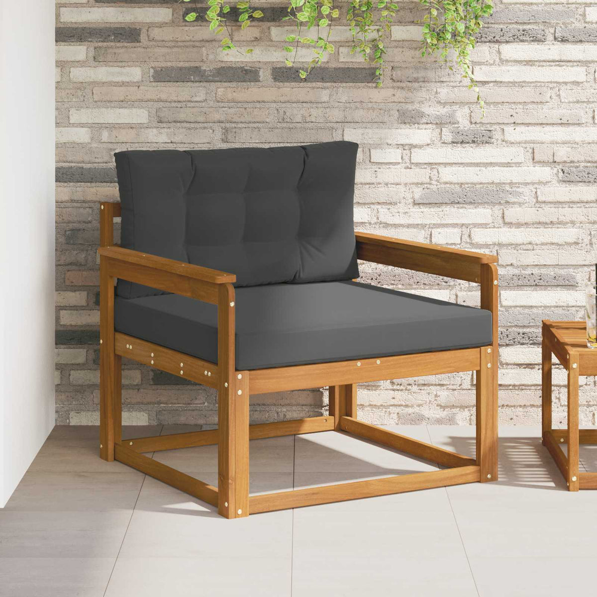 vidaXL Buiten Midden Sofa Massief Acaciahout Naturel