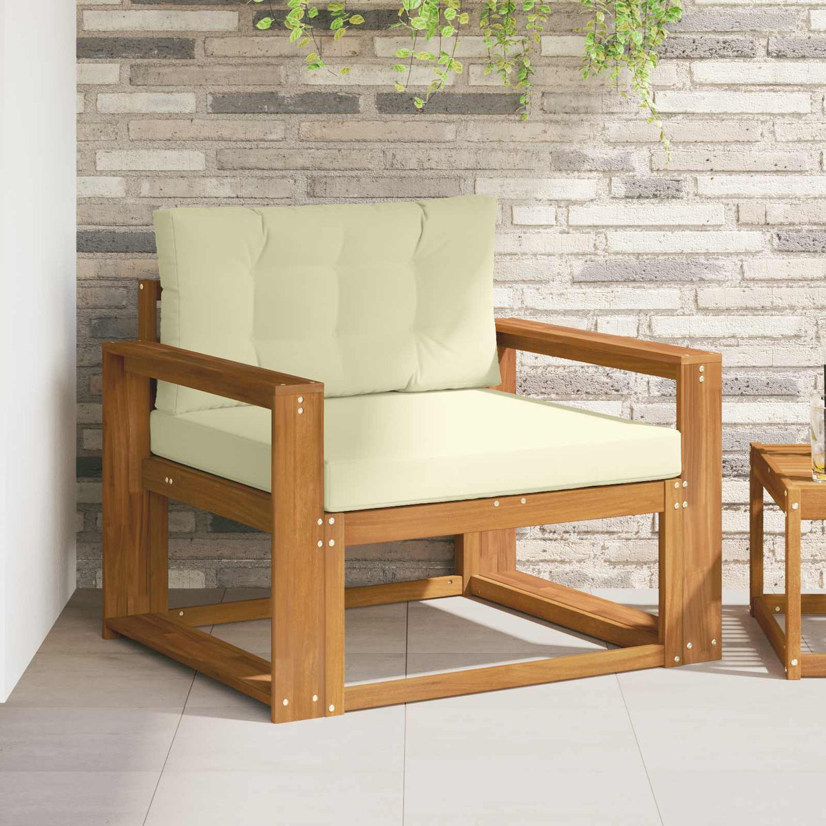 vidaXL Buiten Midden Sofa Massief Acaciahout Naturel