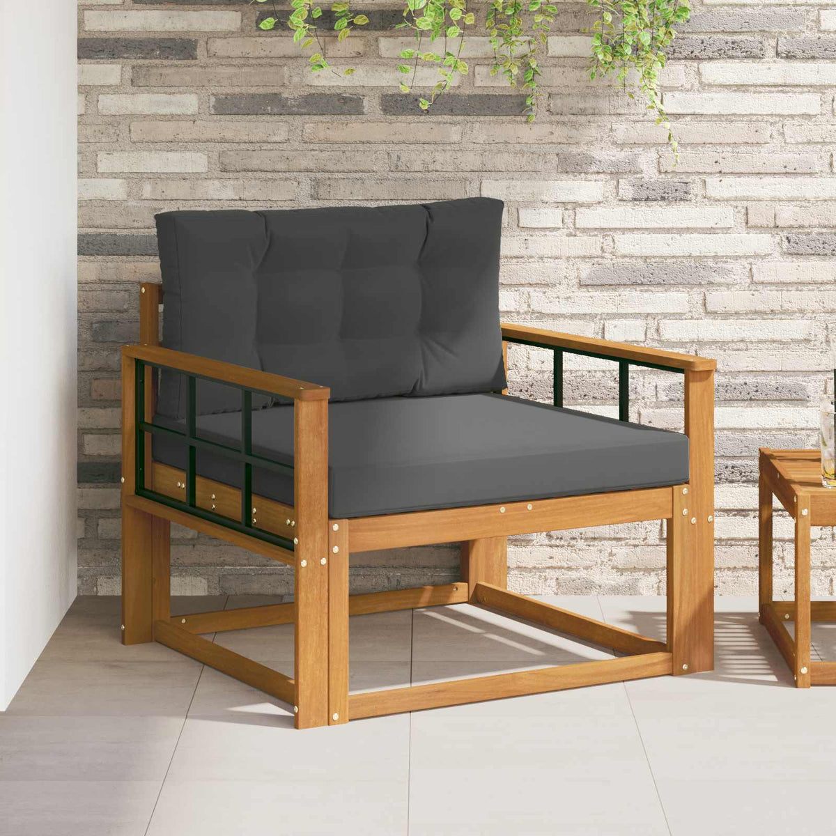 vidaXL Buiten Midden Sofa Massief Acaciahout Naturel