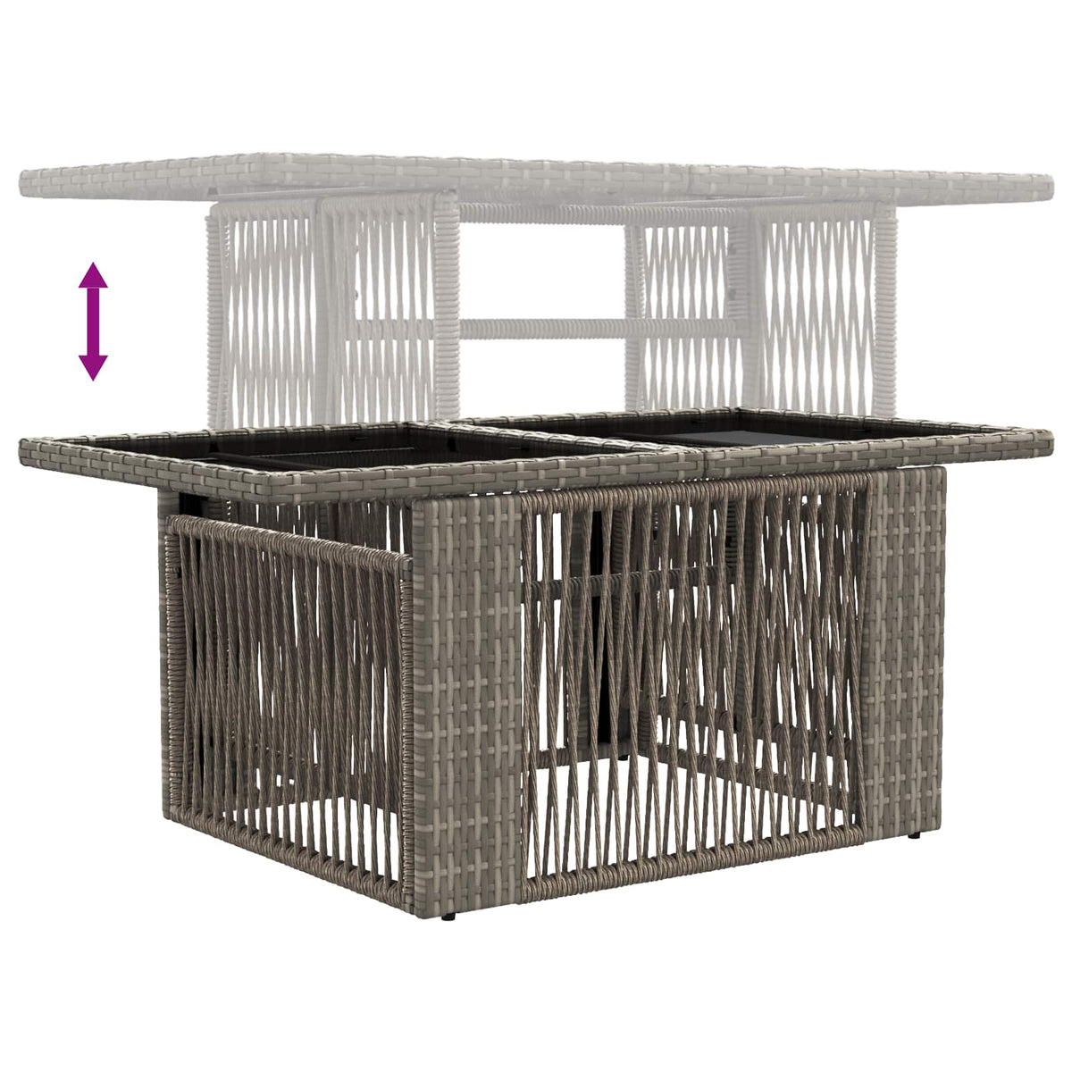 vidaXL Tuinbankenset 12 st Zwart en Cream Wit poly rattan