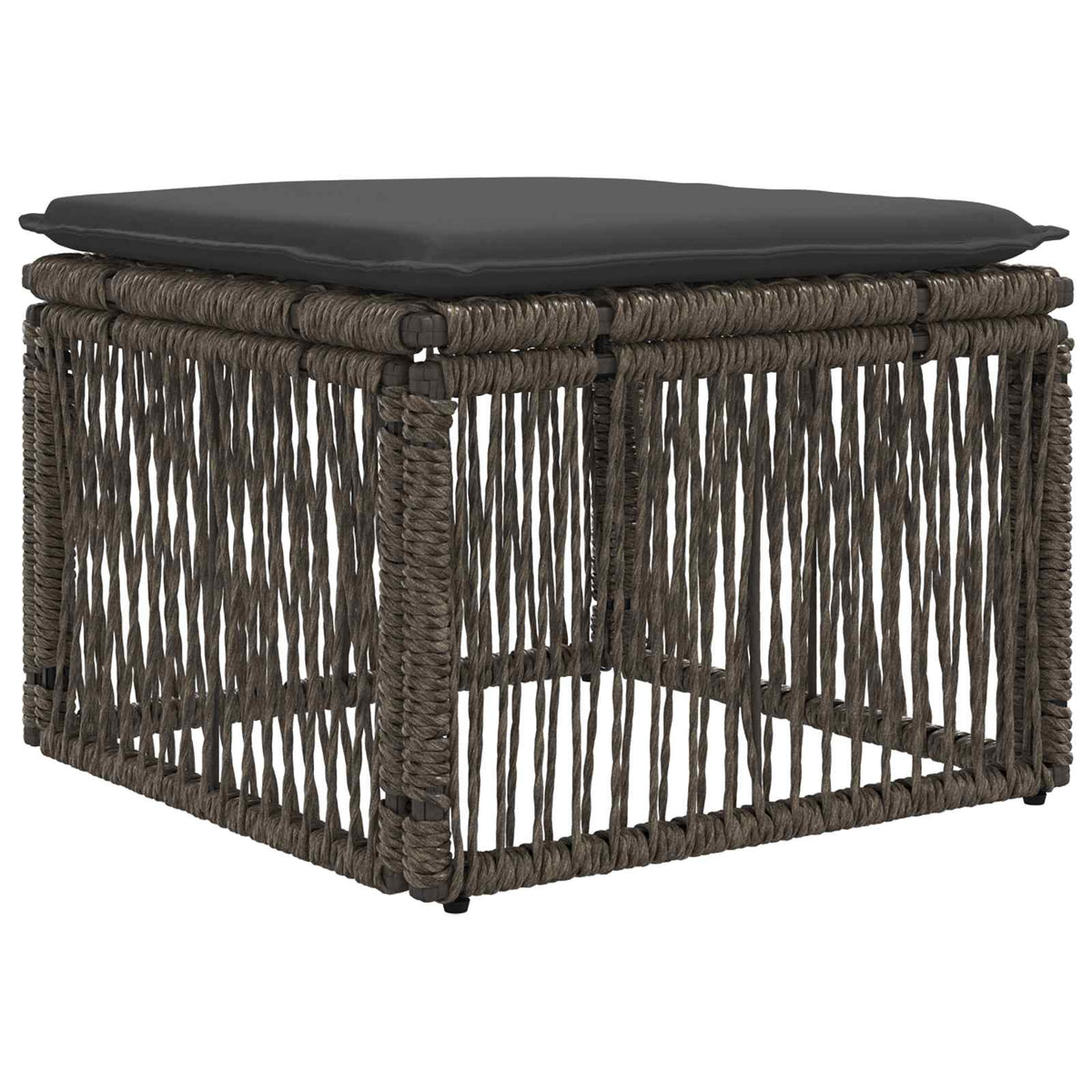 vidaXL Tuinbankenset 13 st Zwart en Cream Wit poly rattan