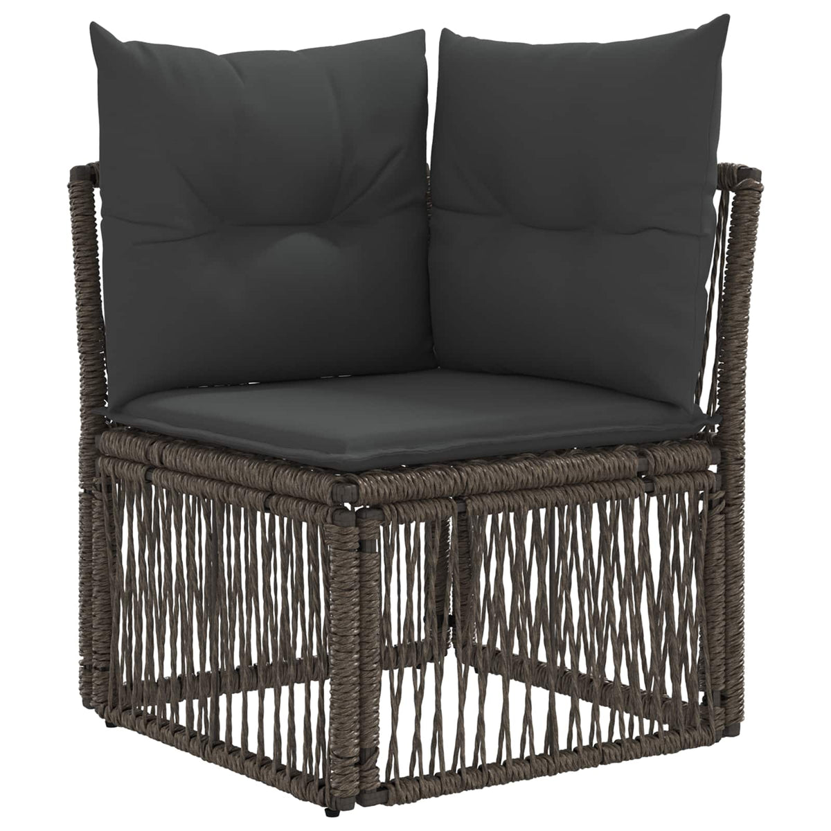vidaXL Tuinbankenset 14 st Zwart en Cream Wit poly rattan