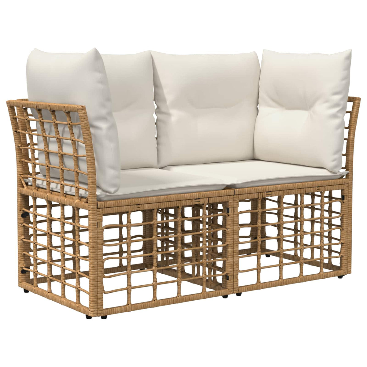 vidaXL Tuinbankenset 4 st Zwart en Donkergrijs poly rattan