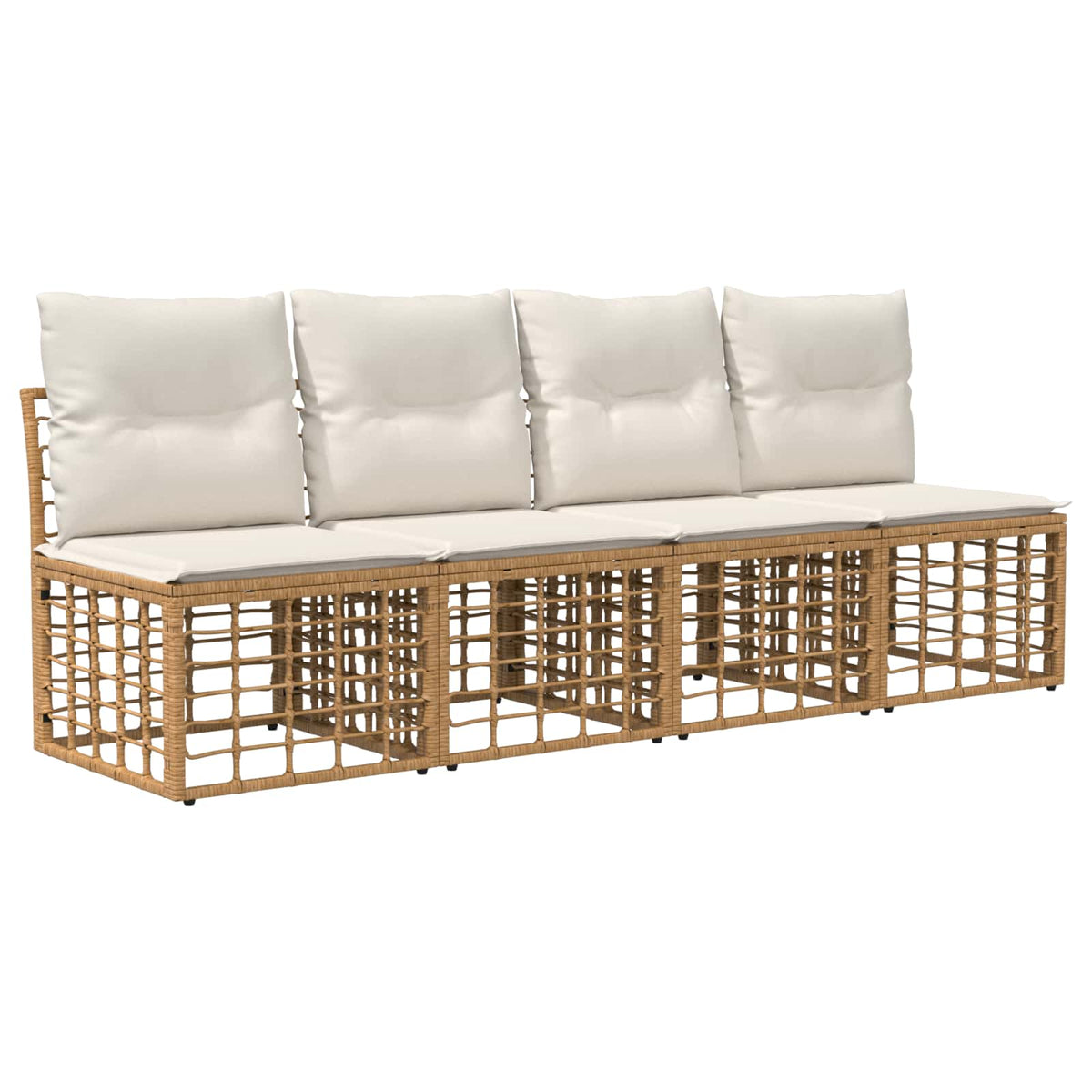 vidaXL Tuinbankenset 14 st Zwart en Donkergrijs poly rattan