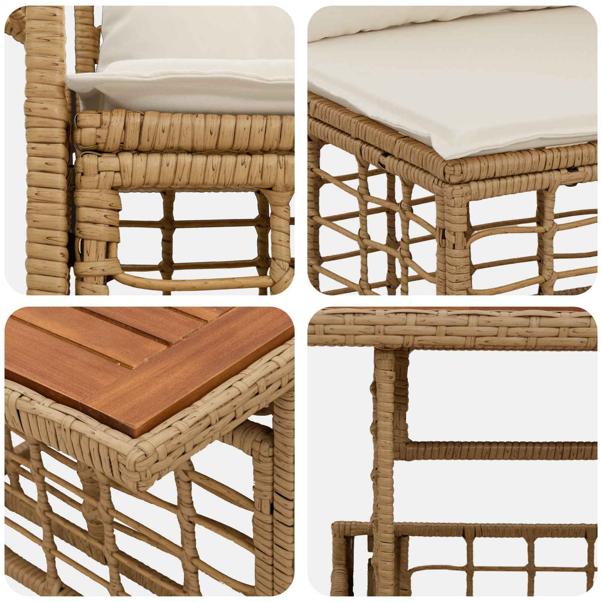vidaXL Tuinbankenset 5 st Zwart en Donkergrijs poly rattan