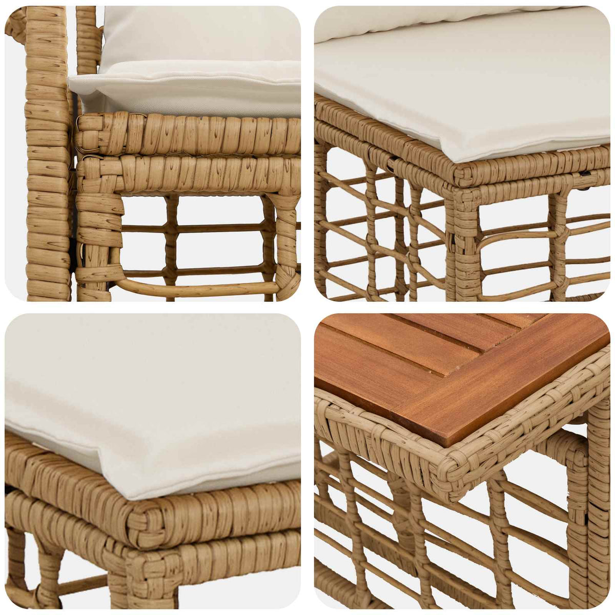 vidaXL Tuinbankenset 6 st Zwart en Donkergrijs poly rattan