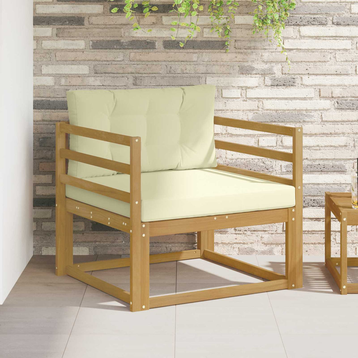 vidaXL Buiten Midden Sofa Massief Acaciahout Naturel